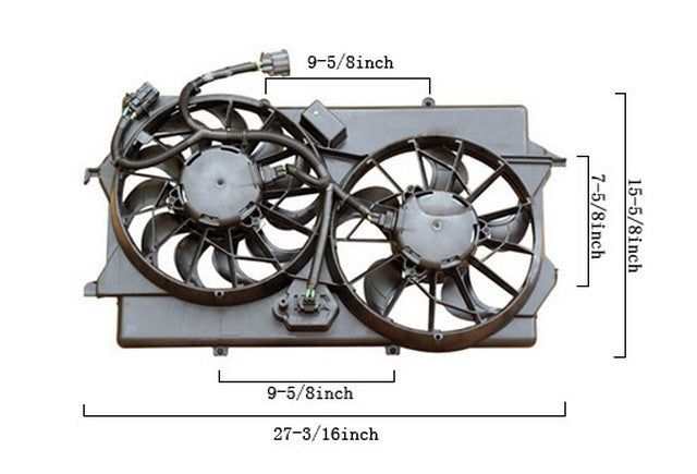 Dual Radiator and Condenser Fan Assembly Agility Autoparts 6018437