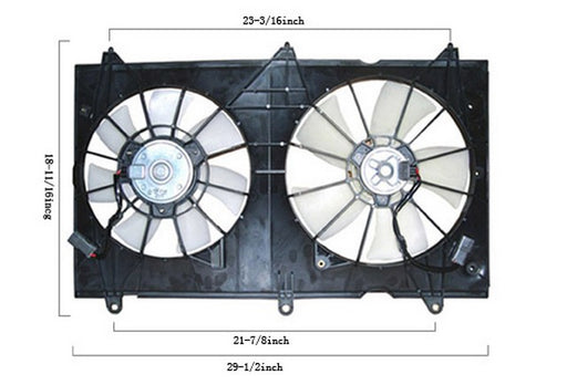 Dual Radiator and Condenser Fan Assembly Agility Autoparts 6019116