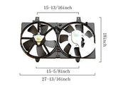 Dual Radiator and Condenser Fan Assembly Agility Autoparts 6029127
