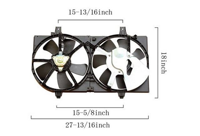 Dual Radiator and Condenser Fan Assembly Agility Autoparts 6029127