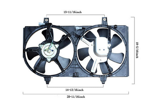 Dual Radiator and Condenser Fan Assembly Agility Autoparts 6029128