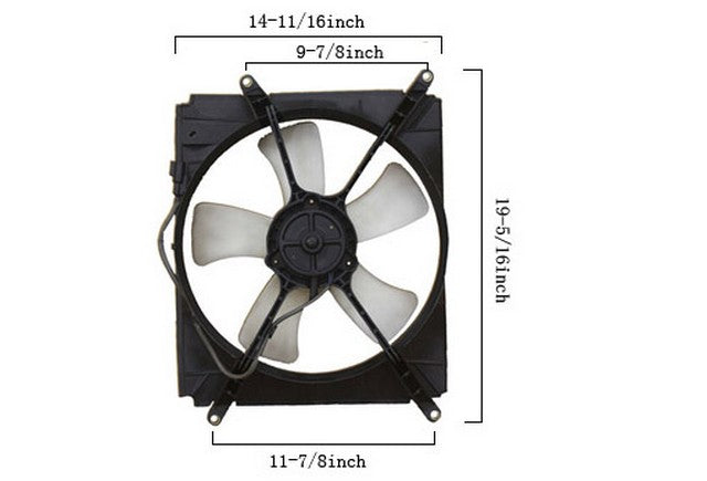 Engine Cooling Fan Assembly Agility Autoparts 6034122