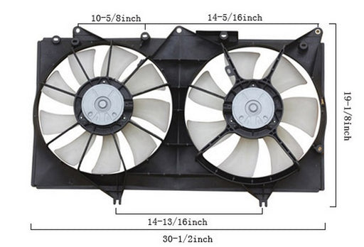 Dual Radiator and Condenser Fan Assembly Agility Autoparts 6034127