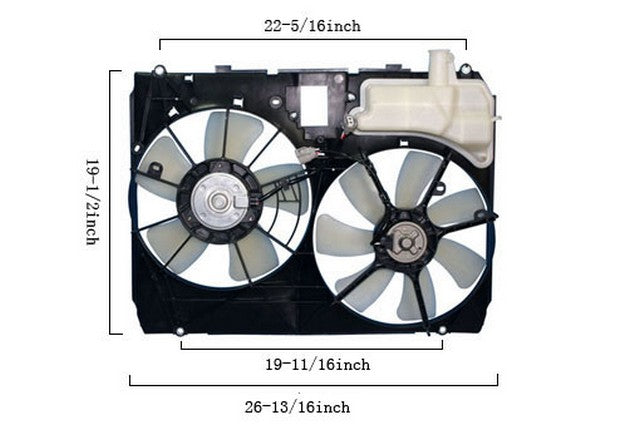 Dual Radiator and Condenser Fan Assembly Agility Autoparts 6034141
