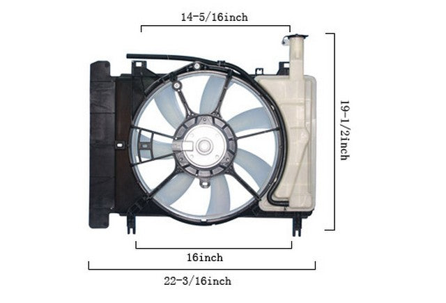 Dual Radiator and Condenser Fan Assembly Agility Autoparts 6034148