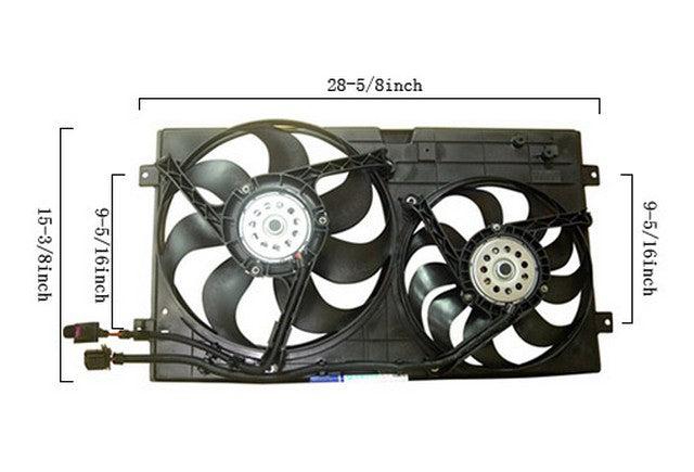 Dual Radiator and Condenser Fan Assembly Agility Autoparts 6035101