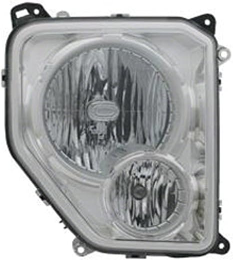 Passenger Side Headlight Assembly – Chrome Bezel – With Fog Lights – Early Production with Oval Bulb Shield