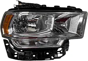 Passenger Side Halogen Headlight Assembly – Chrome Bezel – Without Logo