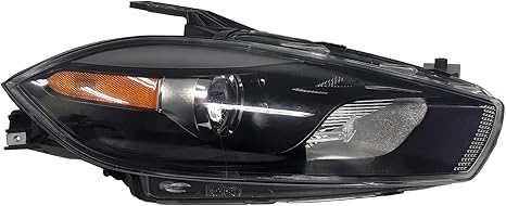 Passenger Side Halogen Headlight Assembly – With Black Bezel – Without Logo