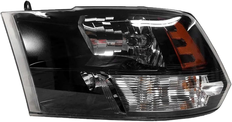 Reconditioned Driver Side Halogen Headlight Lens and Housing – Standard Type – With Black Bezel