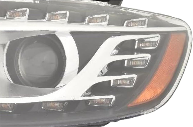 Driver Side HID Headlight Lens and Housing; Without Curve Lighting