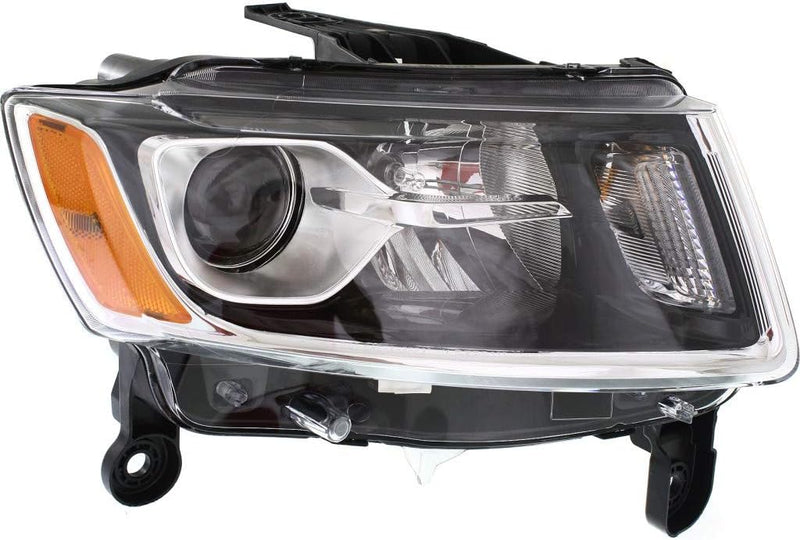 Passenger Side Halogen Headlight Assembly – Chrome Bezel – For Laredo and Limited Models