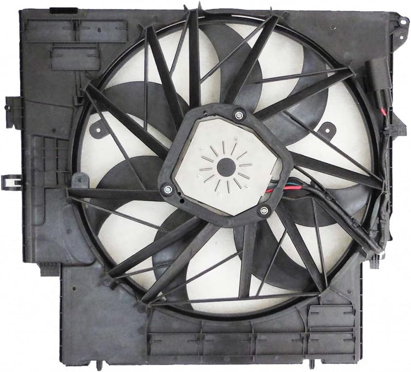 Radiator and Condenser Fan Assembly – One Big Fan – 2.0L – Made of Plastic
