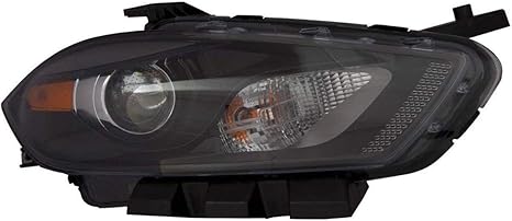 Passenger Side HID Headlight Lens and Housing – Black Bezel – Without Logo