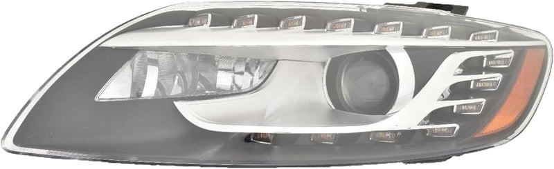 Driver Side HID Headlight Lens and Housing; Without Curve Lighting