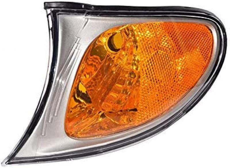 Passenger Side Front Parking/Signal Light – In Corner of Fender – Amber with Silver Bezel