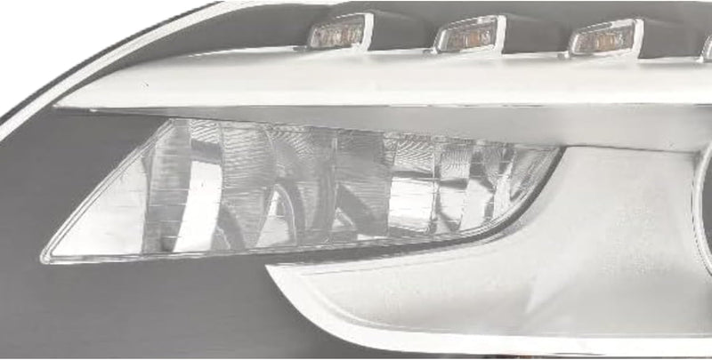 Driver Side HID Headlight Lens and Housing; Without Curve Lighting