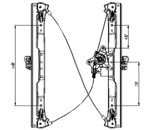Window Regulator Pacific Auto Company 660395