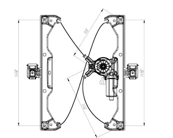 Window Regulator Pacific Auto Company 660418