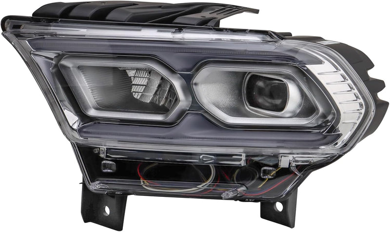 Passenger Side LED Headlight Assembly – LED Low/High Beam with LED Signal – Chrome Housing – Without Logo