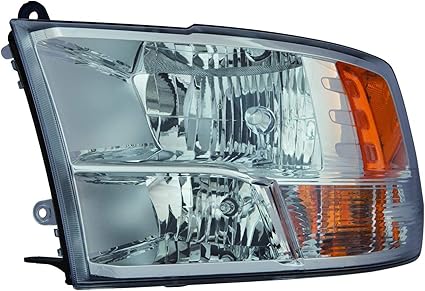 Driver Side Halogen Headlight Assembly – Chrome – Without Projector Type – Except Dually Models