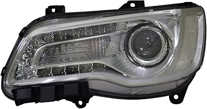Remanufactured OE Driver Side Halogen Headlight Assembly – White Reflector – Chrome Bezel