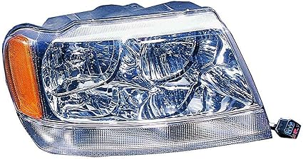 Passenger Side Headlight Assembly – Clear Lens/Clear Park Light and Chrome Background