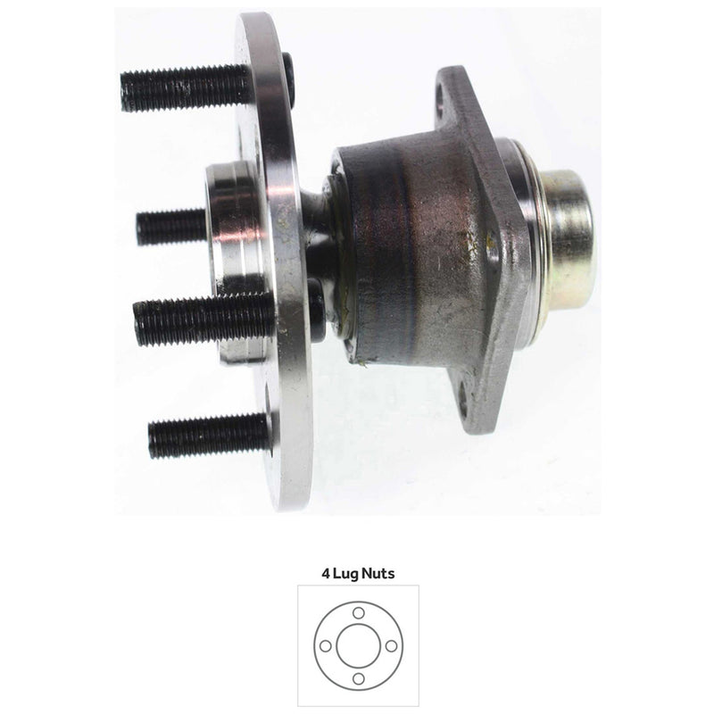 Rear, Driver or Passenger Side Wheel Hub, With Bearing, 4 x 3.94 in. Bolt Pattern, Base Model, 4 Cyl., 1.9L Engine