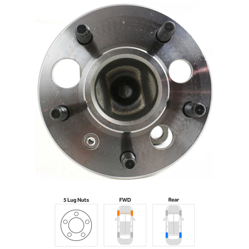 Rear, Driver or Passenger Side Wheel Hub, With Bearing