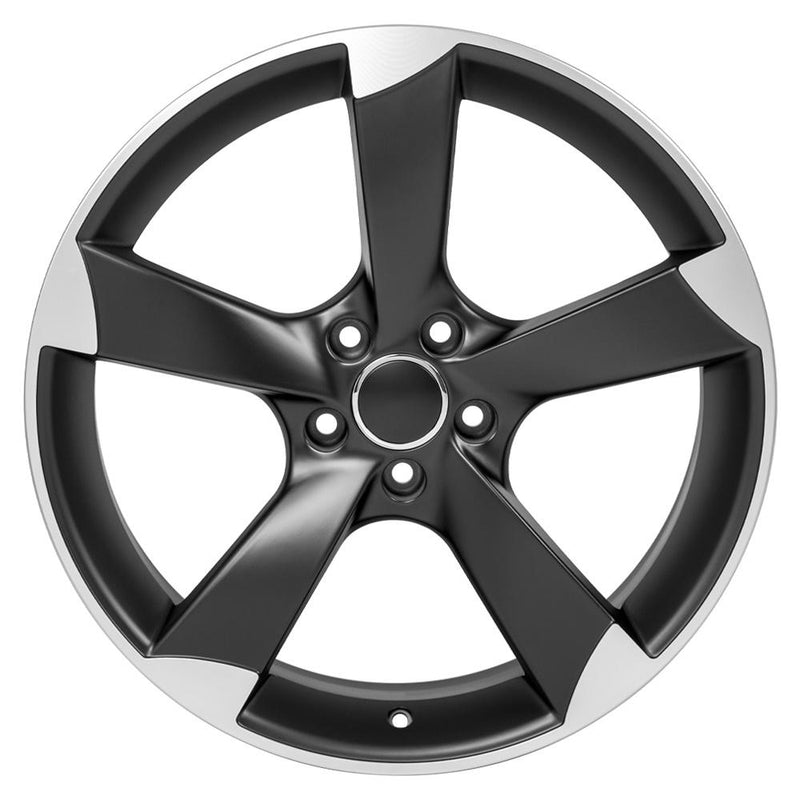 Wheel 19in Replica AU29 fits Audi S4 19x8.5 Satin Black Wheel With Machined Face
