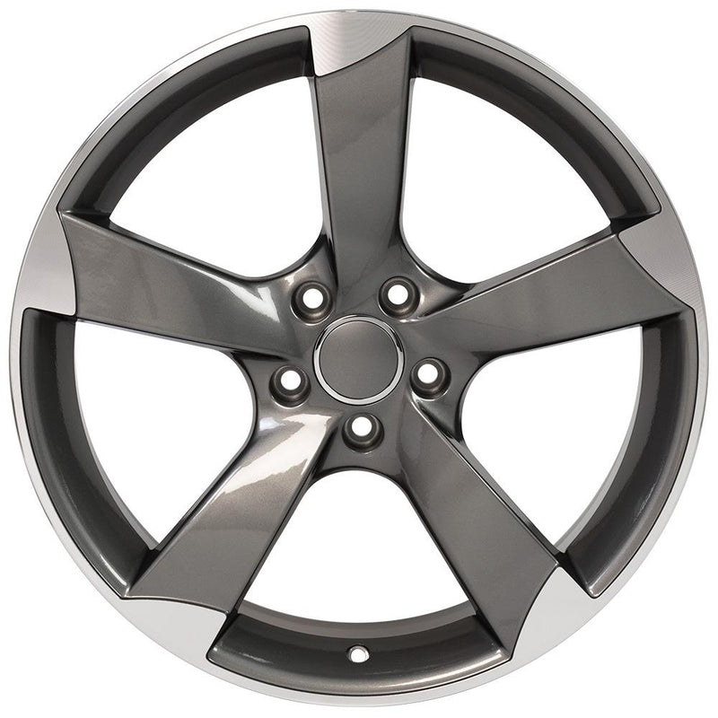 Wheel 19in Replica AU29 fits Audi A Series 19x8.5 Gloss Gunmetal with Machined Face