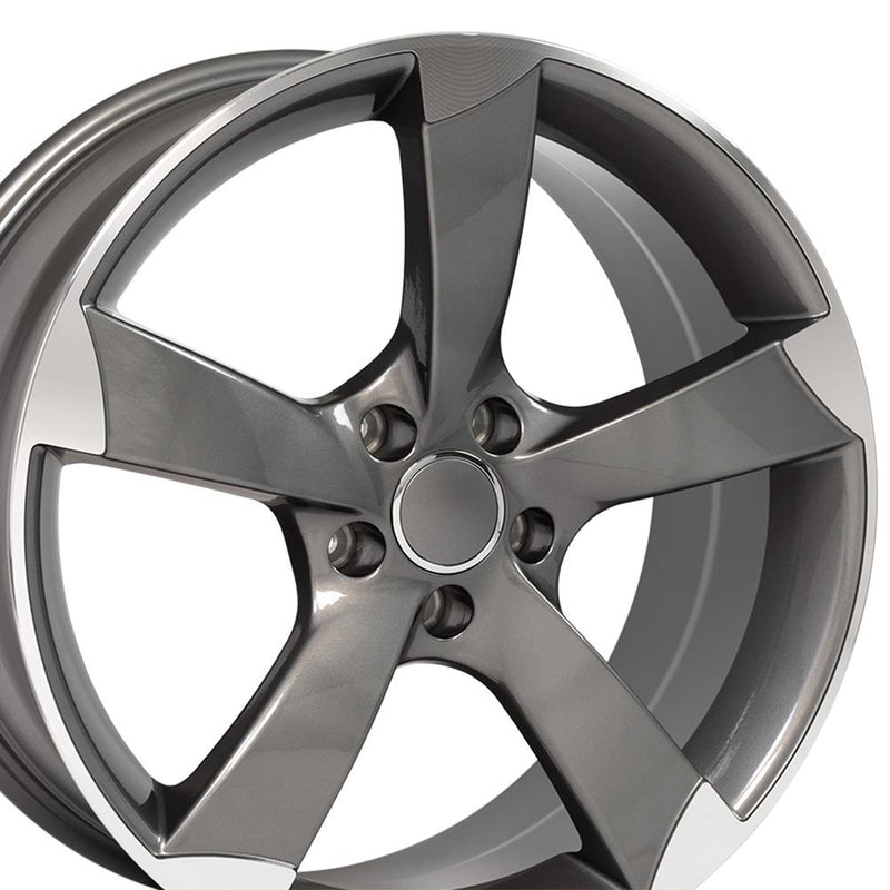 Wheel 19in Replica AU29 fits Audi A Series 19x8.5 Gloss Gunmetal with Machined Face