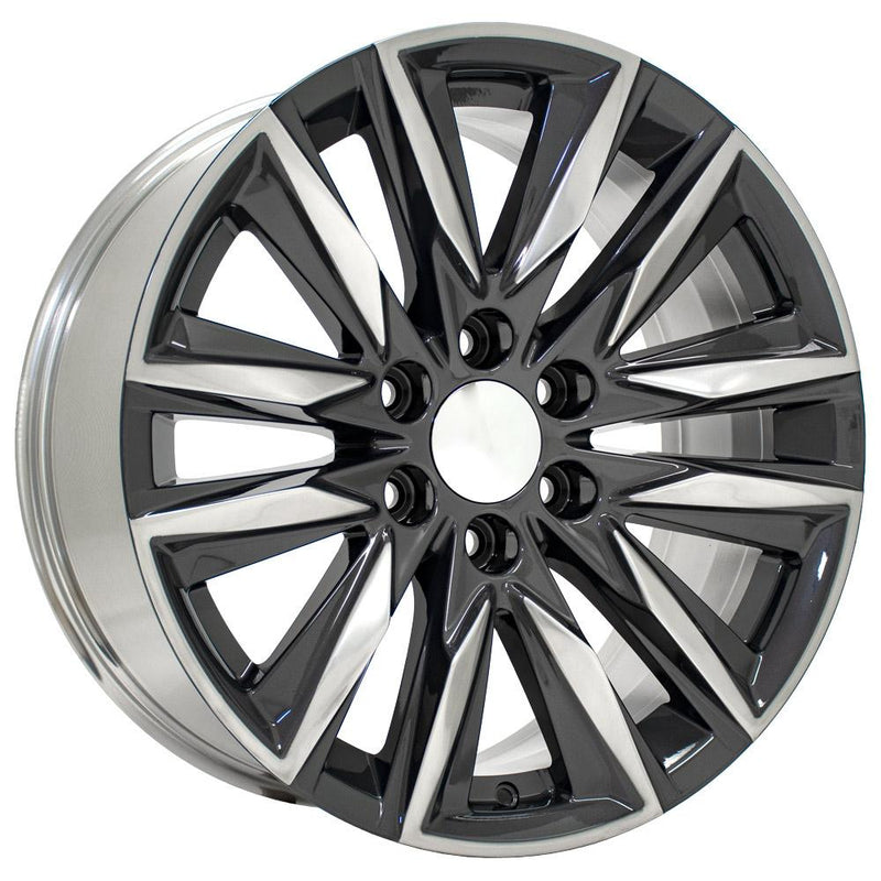Wheel 20in Replica CA91 fits Cadillac Escalade 20x9 Gunmetal with Polished Face