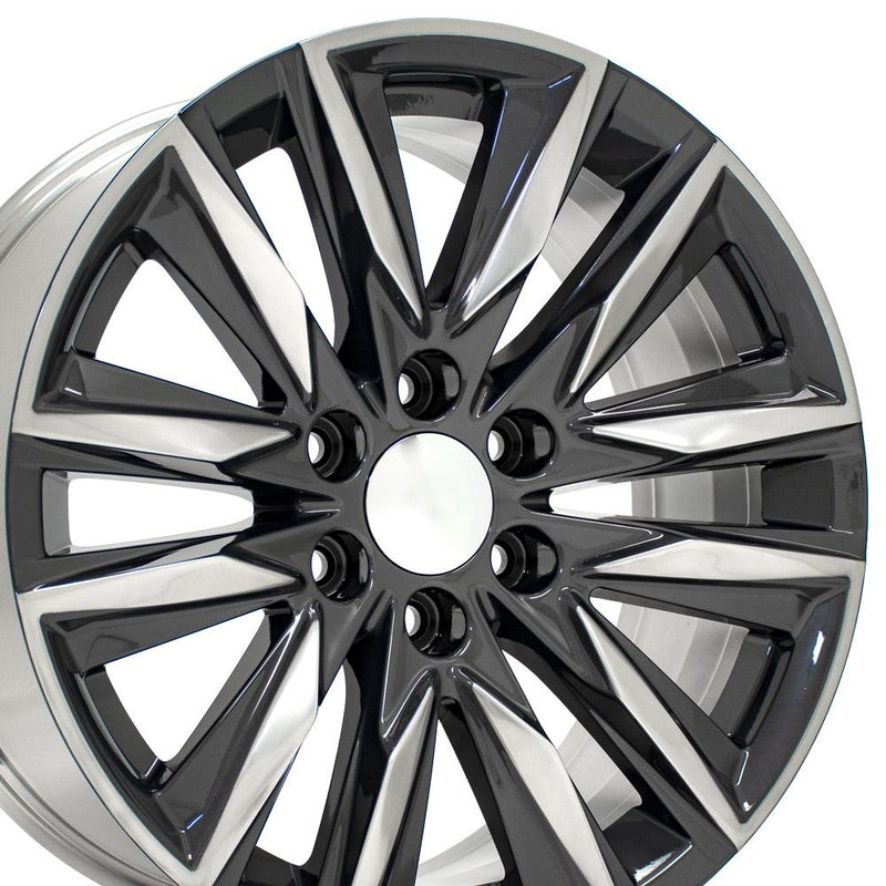 Wheel 20in Replica CA91 fits Cadillac Escalade 20x9 Gunmetal with Polished Face