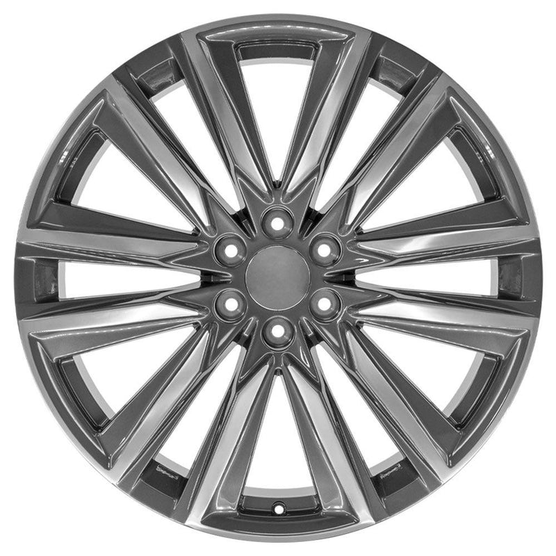 Wheel 24in Replica CA91 fits Cadillac Escalade 24x10 Gunmetal with Polished Face