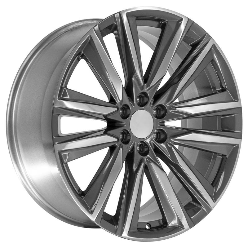 Wheel 24in Replica CA91 fits Cadillac Escalade 24x10 Gunmetal with Polished Face