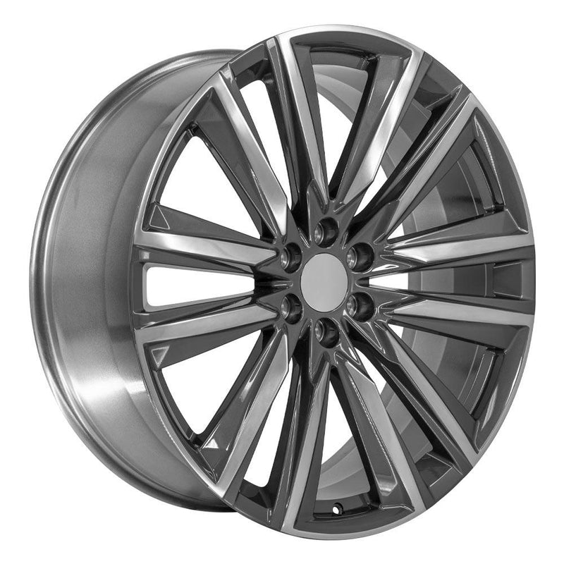 Wheel 26in Replica CA91 fits Cadillac Escalade 26x10 in Gunmetal w/ Polished Face