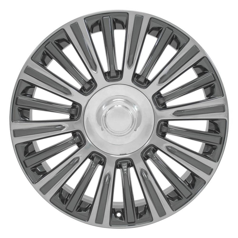 Wheel 22in Replica CA92 fits Cadillac Escalade 22x9 Gunmetal with Polished Face