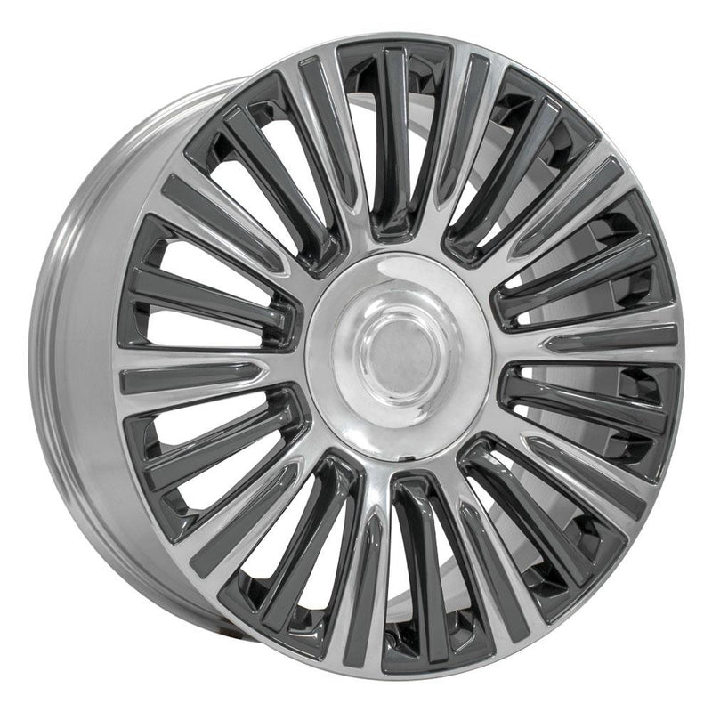 Wheel 22in Replica CA92 fits Cadillac Escalade 22x9 Gunmetal with Polished Face