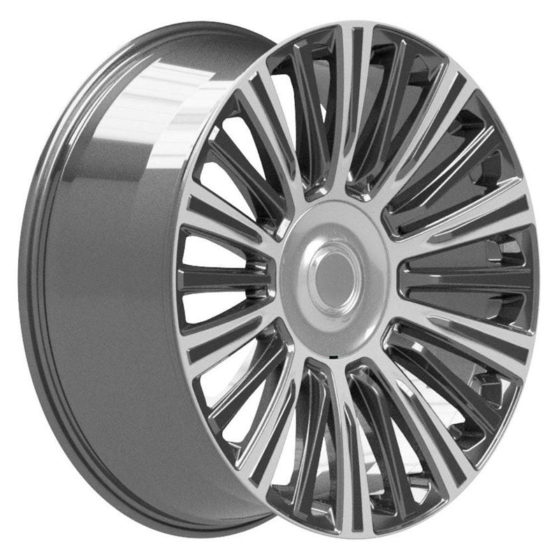 Wheel 24in Replica CA92 fits Cadillac Escalade 24x10 Gunmetal with Polished Face