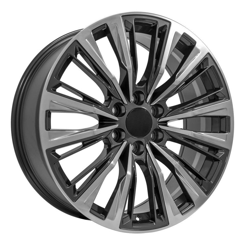 Wheel 22in Replica CA93 fits Cadillac Escalade 22x9 Gunmetal with Polished Face