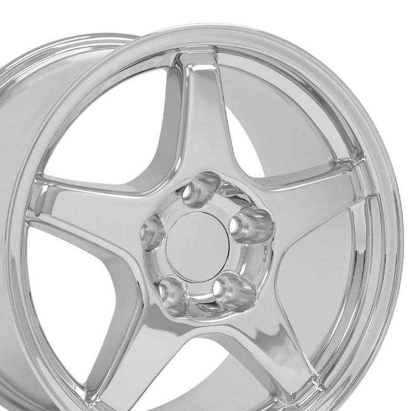 Wheel 17in Replica CV01 fits Chevrolet Corvette ZR1 17x9.5 Chrome