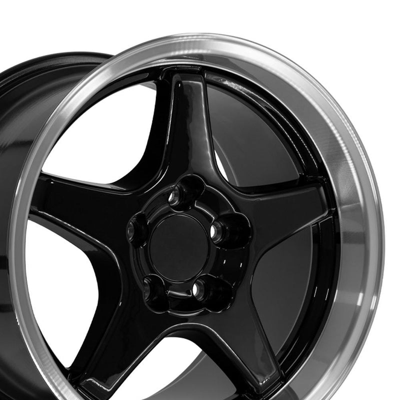 Wheel 17in Replica CV01 fits Chevrolet Corvette ZR1 17x11 Black