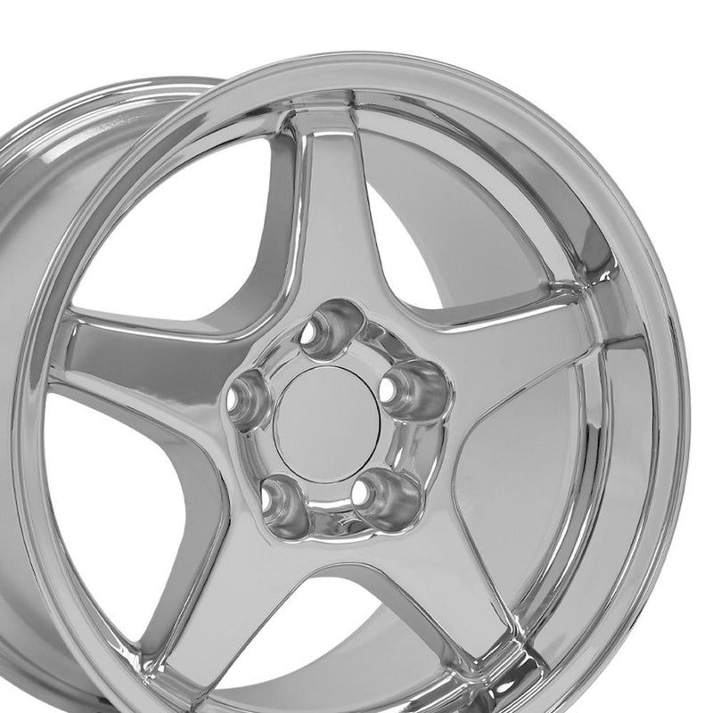 Wheel 17in Replica CV01 fits Chevrolet Corvette ZR1 17x11 Chrome