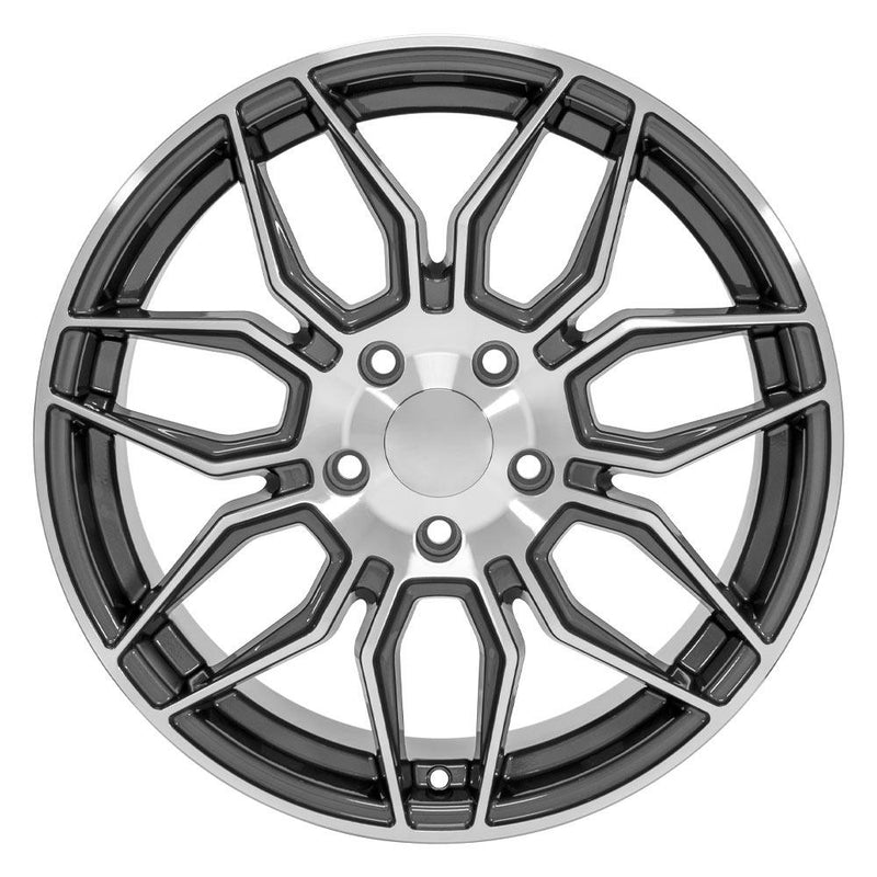 Wheel 18in Replica CV03C fits Chevrolet C7 Corvette 18x8.5 Gunmetal Machined