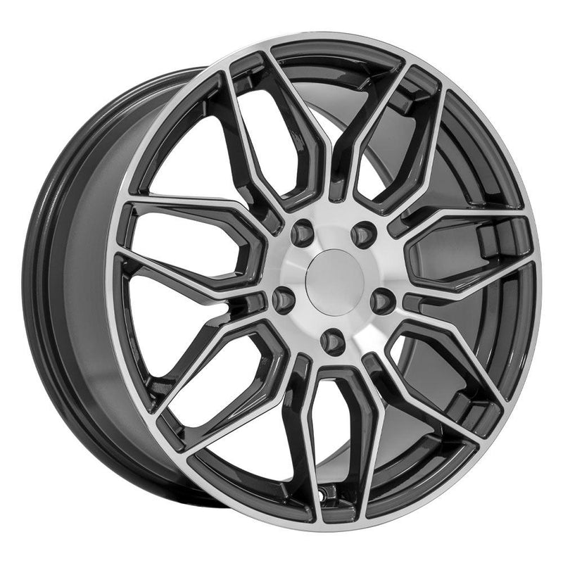 Wheel 18in Replica CV03C fits Chevrolet C7 Corvette 18x8.5 Gunmetal Machined
