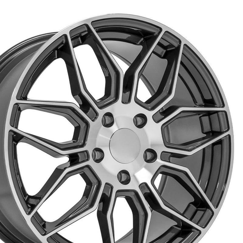 Wheel 18in Replica CV03C fits Chevrolet C7 Corvette 18x8.5 Gunmetal Machined