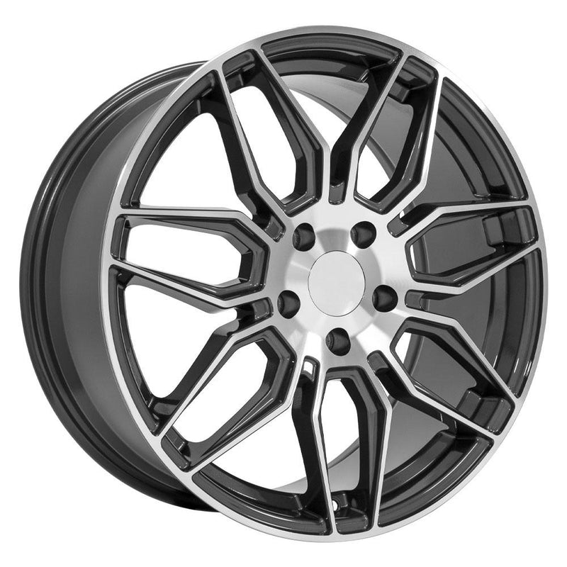 Wheel 19in Replica CV03D fits Chevrolet C8 Corvette 19x8.5 Gunmetal Machined