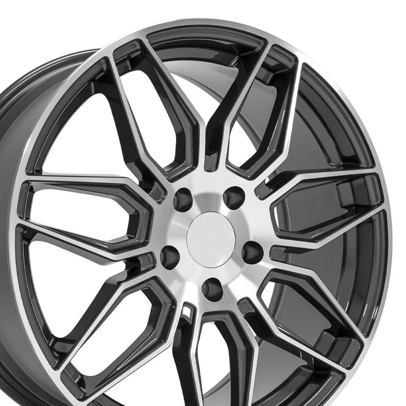 Wheel 19in Replica CV03D fits Chevrolet C8 Corvette 19x8.5 Gunmetal Machined