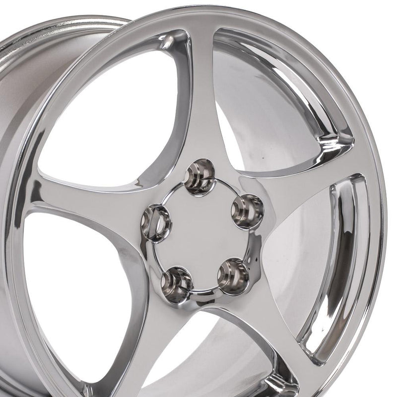Wheel 18in Replica CV05 fits Chevrolet Corvette C5 18x9.5 Chrome